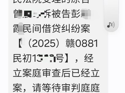 民间借贷案井冈山法院立案成功【案件喜报】